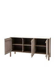Gallery Home Grey Kenitra Marble 3 Door Sideboard - Image 5 of 7