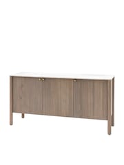 Gallery Home Grey Kenitra Marble 3 Door Sideboard - Image 6 of 7