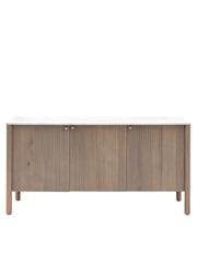 Gallery Home Grey Kenitra Marble 3 Door Sideboard - Image 7 of 7