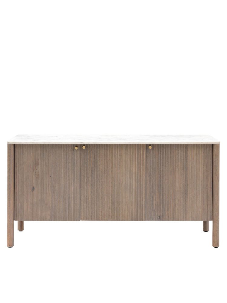 Gallery Home Grey Kenitra Marble 3 Door Sideboard - Image 7 of 7