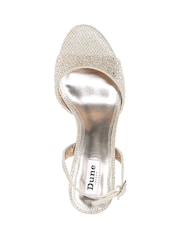 Dune London Silver Madelines Sparkle Hotfix Sandals - Image 5 of 6