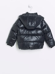 River Island Black Boys Heavyweight Puffer Coat - Image 2 of 4
