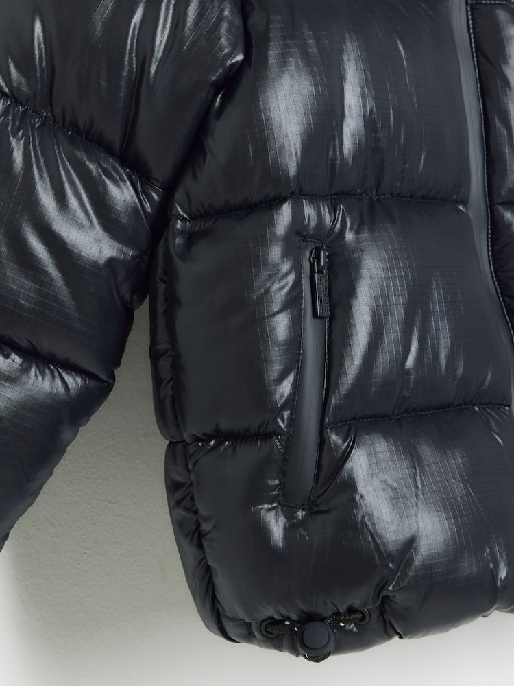 River Island Black Boys Heavyweight Puffer Coat - Image 4 of 4