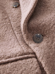 Pink/Brown Wool Blend Cosy Textured Blazer - Image 6 of 7