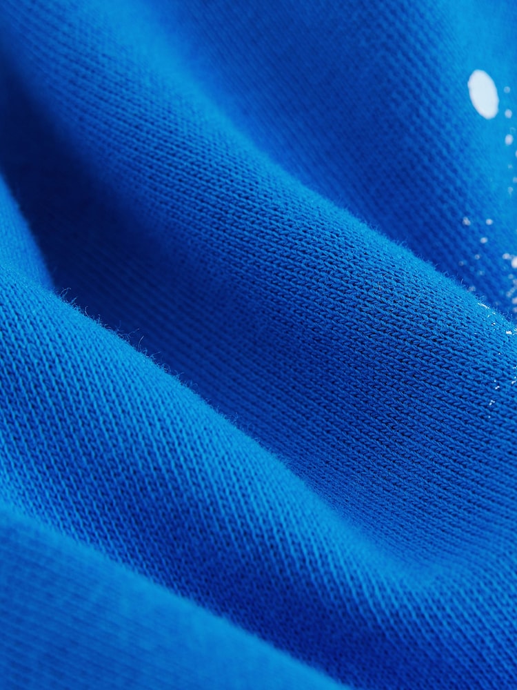 Cobalt Blue Snowman Christmas Graphic Crew Neck 100% Cotton Sweatshirt (3-16yrs) - Image 4 of 4