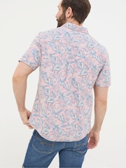 FatFace Chambray Pink Palm Print Shirt - Image 2 of 5