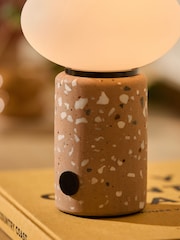 MADE.COM Brown Mirissa Terazzo USB Wireless Table Lamp - Image 2 of 5