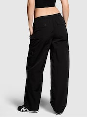 Victoria's Secret PINK Black Parachute Cargo Trousers - Image 2 of 3