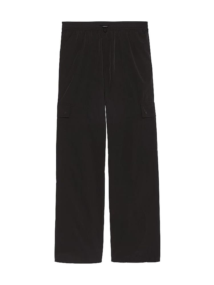 Victoria's Secret PINK Black Parachute Cargo Trousers - Image 3 of 3