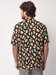 Black Beer Short Sleeve Christmas Print Shirt - Image 3 of 8