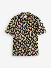 Black Beer Short Sleeve Christmas Print Shirt - Image 6 of 8