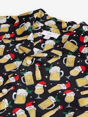 Black Beer Short Sleeve Christmas Print Shirt - Image 7 of 8
