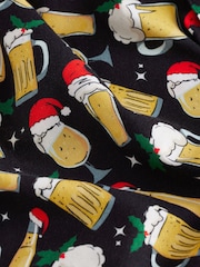 Black Beer Short Sleeve Christmas Print Shirt - Image 8 of 8