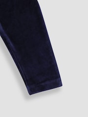 JoJo Maman Bébé Navy Blue Velour Leggings - Image 3 of 3