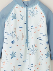 Mamas & Papas Deep Blue Sea Print Long Sleeve Rashsuit - Image 4 of 5