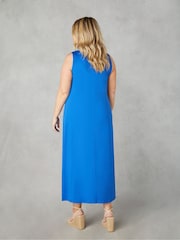 Live Unlimited Blue Curve Jersey Relaxed Midaxi Dress - Image 5 of 6