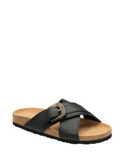 Dunlop Black Flat Mules Sandals - Image 1 of 4