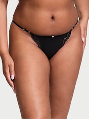 Victoria's Secret Black Lace Trim Bikini Knickers - Image 1 of 3