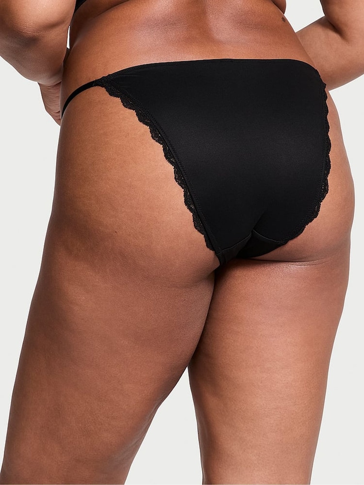 Victoria's Secret Black Lace Trim Bikini Knickers - Image 2 of 3