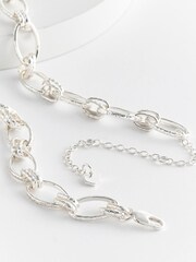 Aela Silver Tone Link Chain Necklace - Image 2 of 2