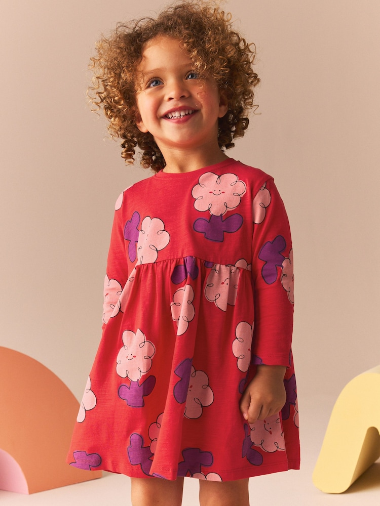 Rot - Langärmeliges Jersey-Kleid (3 Monate bis 7 Jahre) - Bild 1 von 7 Rot - Langärmeliges Jersey-Kleid (3 Monate bis 7 Jahre) - Bild 1 von 7