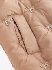 Neutral Shower Resistant Neutral Bow Padded Coat (3mths-7yrs) - Image 11 of 12