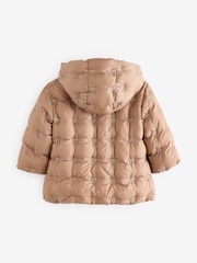 Neutral Shower Resistant Neutral Bow Padded Coat (3mths-7yrs) - Image 8 of 12