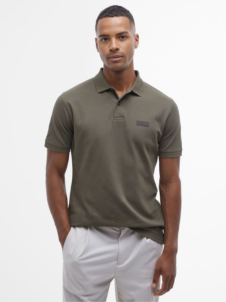 Vert olive - Barbour International Polo Essentiel 100% coton - Image 1 de 6