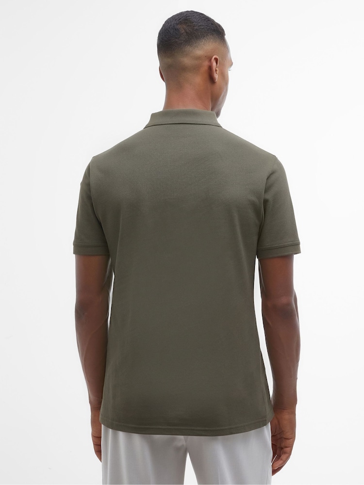 Vert olive - Barbour International Polo Essentiel 100% coton - Image 2 de 6