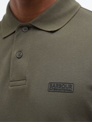 Vert olive - Barbour International Polo Essentiel 100% coton - Image 5 de 6