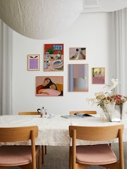 Paper Collective Red Sisters III Framed Wall Art Print in Natural Oak Frame - Image 3 of 4