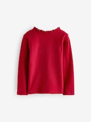 Red 100% Cotton Pointelle Top (3mths-7yrs) - Image 5 of 6
