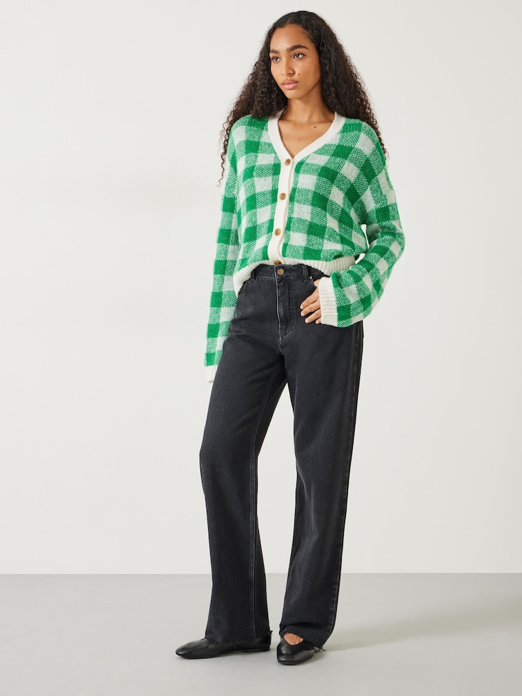 Hush Black Remy Straight Slouch 100% Cotton Jeans - Image 1 of 4