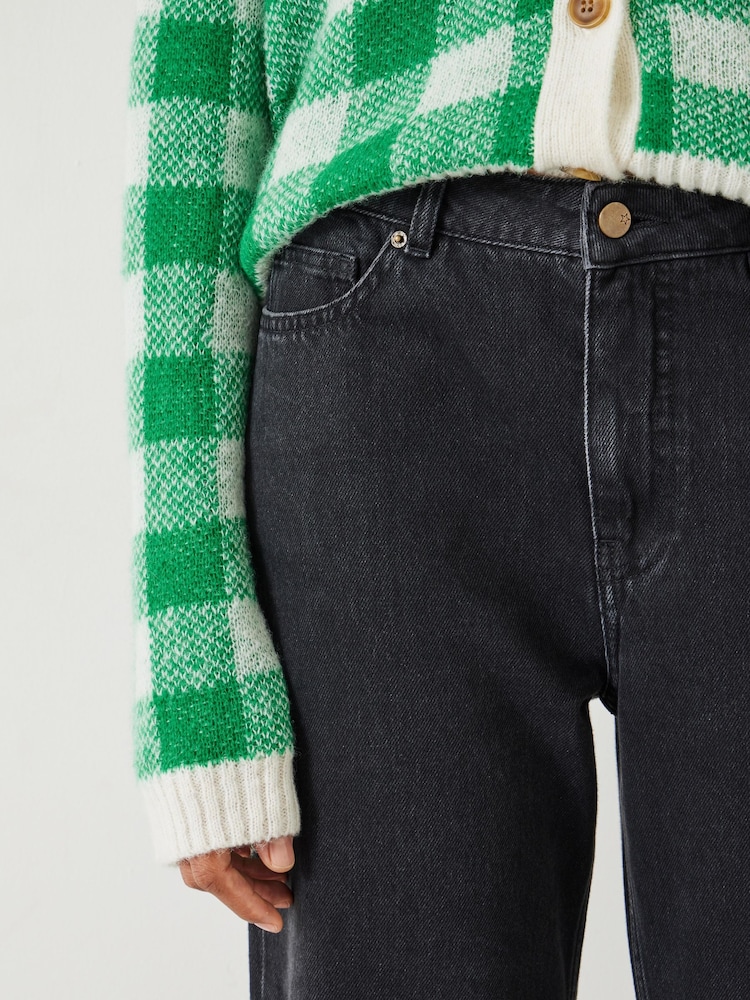 Hush Black Remy Straight Slouch 100% Cotton Jeans - Image 2 of 4