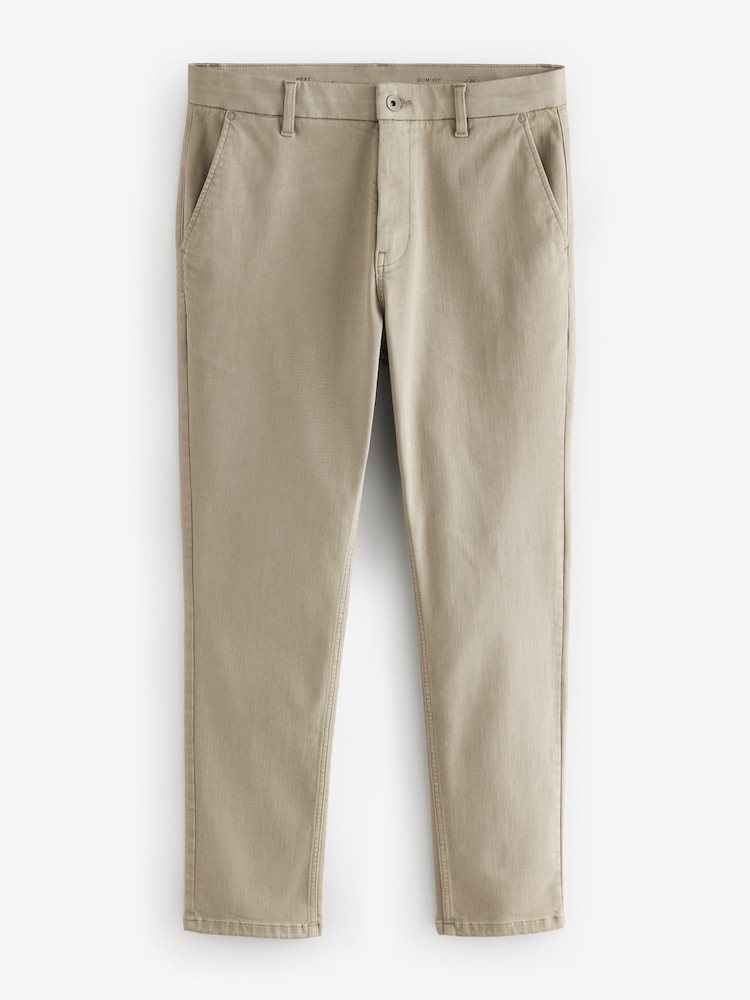 Light Stone Slim Fit Motionflex Chino Trousers - Image 8 of 10