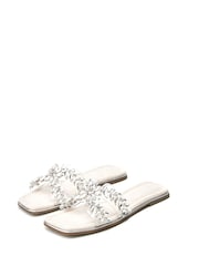 Moda in Pelle Natural Terra Jewelled H Band Perspex Sliders - Image 2 of 4