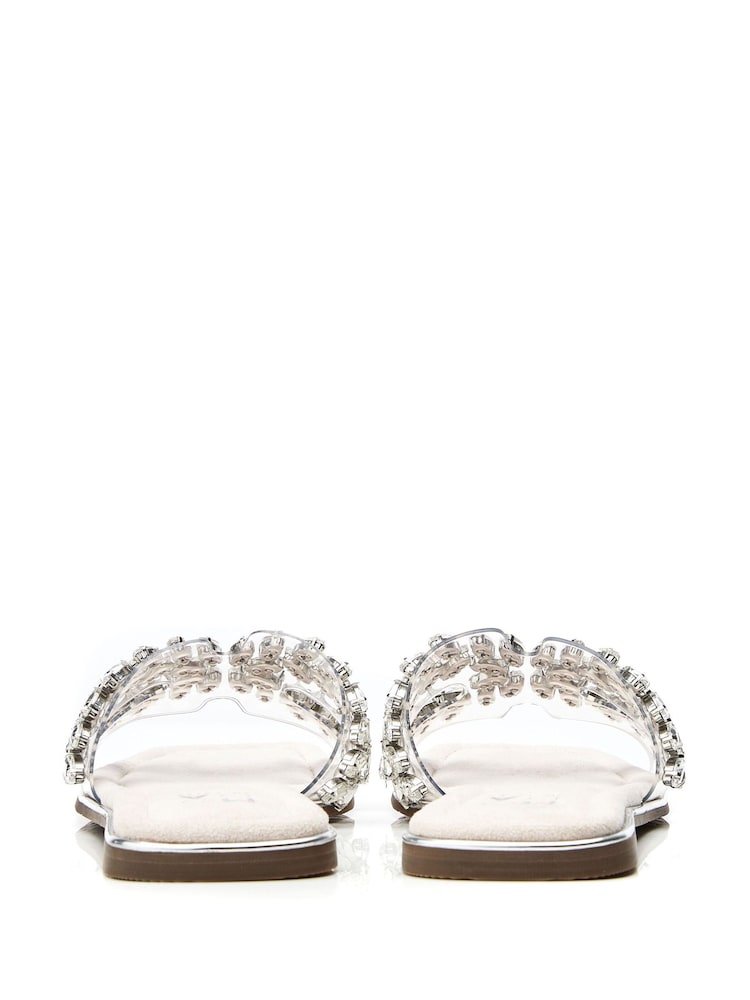 Moda in Pelle Natural Terra Jewelled H Band Perspex Sliders - Image 3 of 4