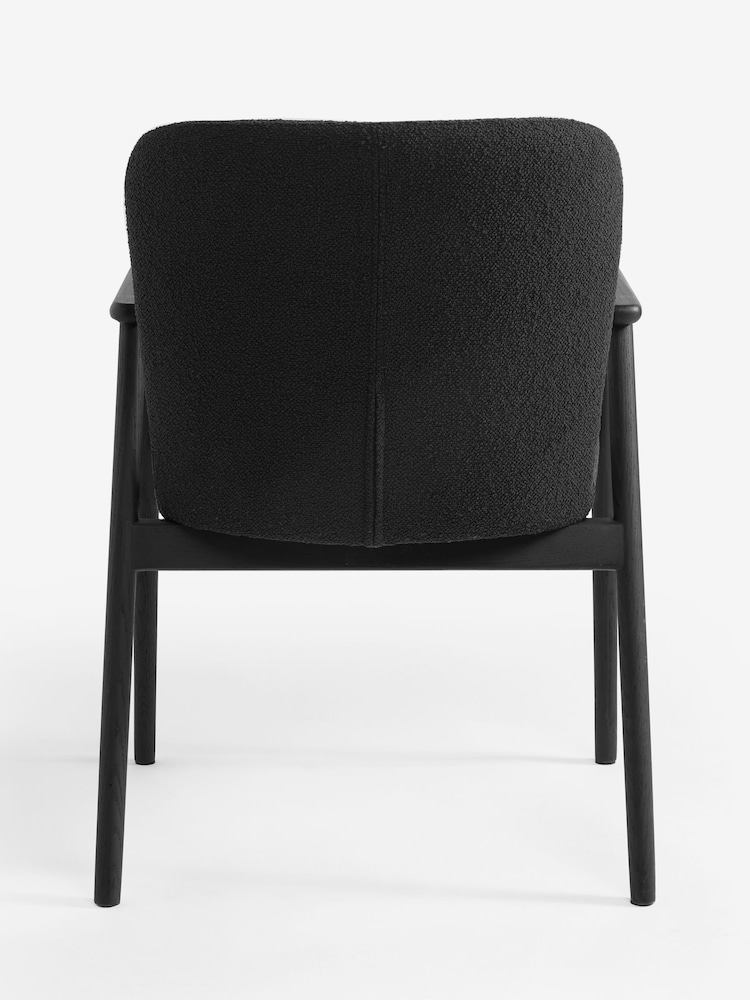 Jasper Conran London Set of 2 Soft Boucle Black Aden Dining Chairs - Image 6 of 6 Jasper Conran London Set of 2 Soft Boucle Black Aden Dining Chairs - Image 6 of 6