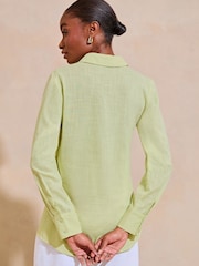 Lipsy Green Pocket Button Through Shirt - Image 2 of 4