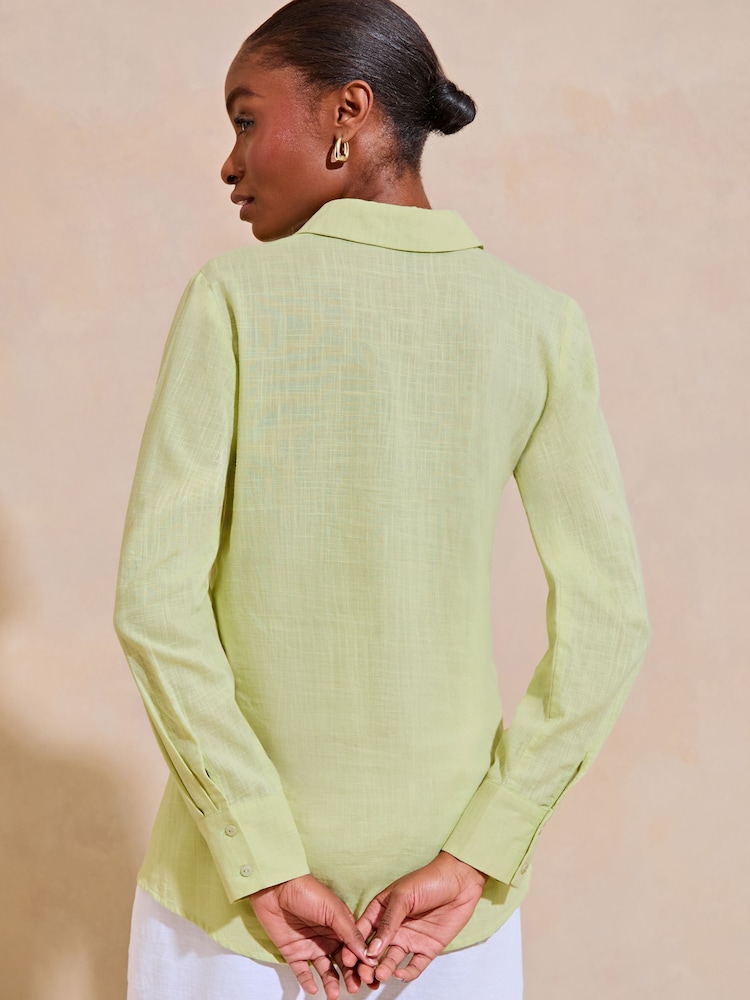 Lipsy Green Pocket Button Through Shirt - Image 2 of 4