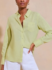 Lipsy Green Pocket Button Through Shirt - Image 4 of 4