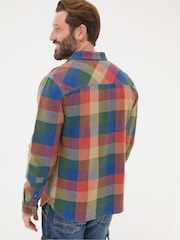 FatFace Blue/Orange Rye Buffalo Check Shirt - Image 3 of 6