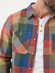 FatFace Blue/Orange Rye Buffalo Check Shirt - Image 5 of 6