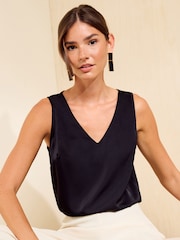 Friends Like These Black V-Neck Vest Top - Image 1 of 5