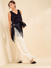 Friends Like These Black V-Neck Vest Top - Image 4 of 5