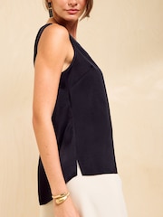 Friends Like These Black V-Neck Vest Top - Image 5 of 5