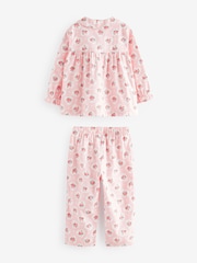 Pink Cath Kidston Woven Button Through Floral Pyjamas 1 Pack - Image 5 of 8