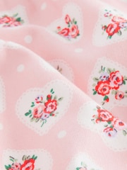 Pink Cath Kidston Woven Button Through Floral Pyjamas 1 Pack - Image 6 of 8