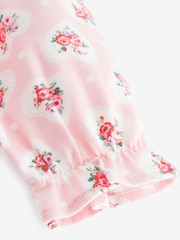Pink Cath Kidston Woven Button Through Floral Pyjamas 1 Pack - Image 8 of 8