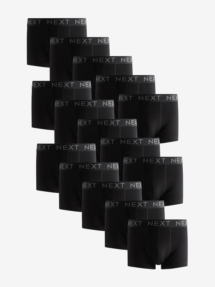 Black 15 Pack Hipster Boxers - Image 1 of 4 Black 15 Pack Hipster Boxers - Image 1 of 4